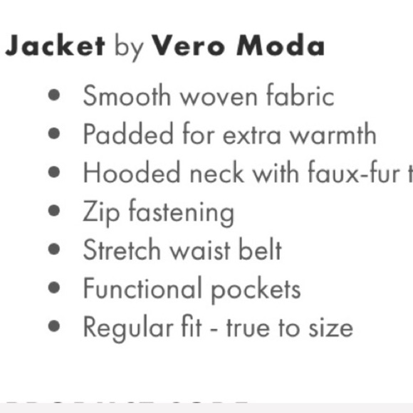 NWT ASOS puffer Jacket faux fur hood utility - Picture 5 of 6